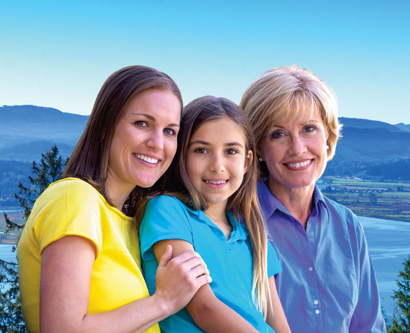 Grandmother, mother, daughter